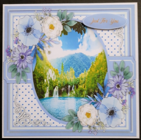 8x8 Waterfall and Flowers by Michelle Young