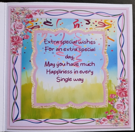 8x8 Ellie Happy Birthdau , Pink by Michelle Young