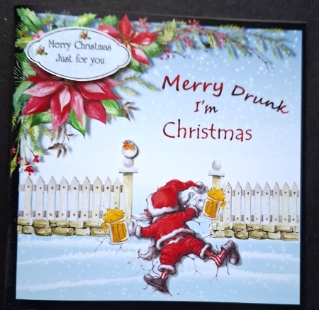 Merry Drunk Im Christmas size 8 x 8 by Michelle Young