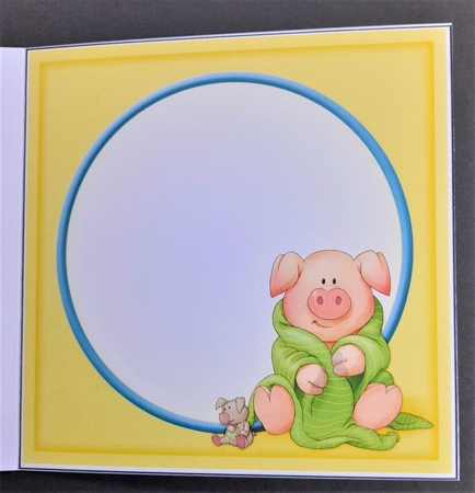 Pigs in Blankets Tootsie 7x7 Quick Card Insert by Michelle Young