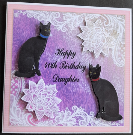 black cat 40th birthday daughter by Michelle Young
