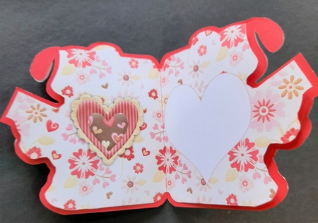 Doggie Valentine 3D Decoupage Shaped Card with Insert and Envelope by Michelle Young