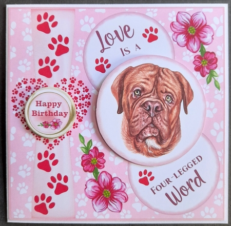 Pink Love is a four legged word card front 10 by Michelle Young
