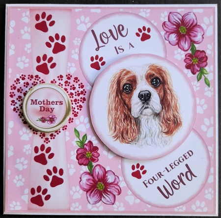 Pink Love is a four legged word card front 11 by Michelle Young