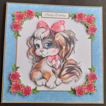 Cute Puppy Birthday Topper - Card #1 by Michelle Young