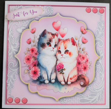 8x8 Gorgeous  Cuddling Kittys by Michelle Young