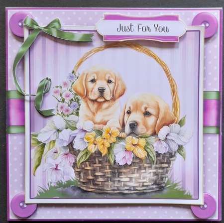 Cute Puppy Spring Basket MiniKit-4 by Michelle Young