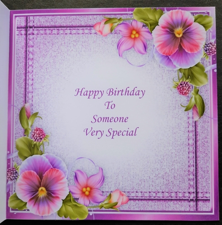  8 Denim Pink,Toppers with Pansies And Puppies 7x7 Bumper Kit by Michelle Young