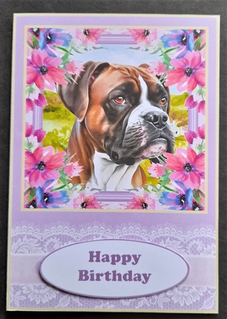 2 Floral Boxer card fronts/toppers 1 by Michelle Young