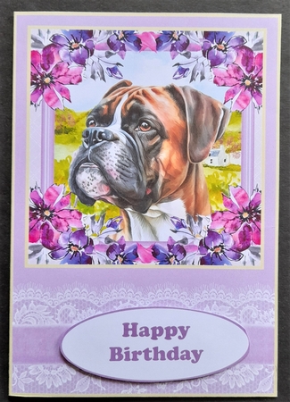 2 Floral Boxer card fronts/toppers 1 by Michelle Young