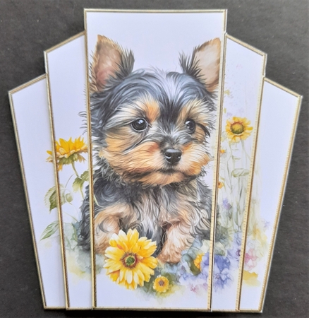 7x7 Art Deco Stacker - Yorkshire Terrier Pup by Michelle Young
