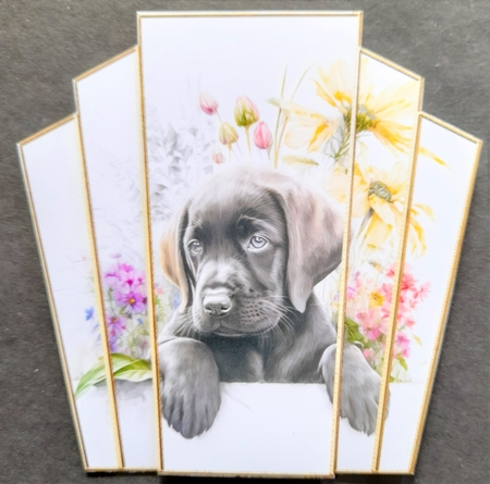 7x7 Art Deco Stacker Puppies Bumper Kit 1 by Michelle Young
