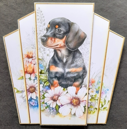 7x7 Art Deco Stacker Puppies Bumper Kit 2 by Michelle Young