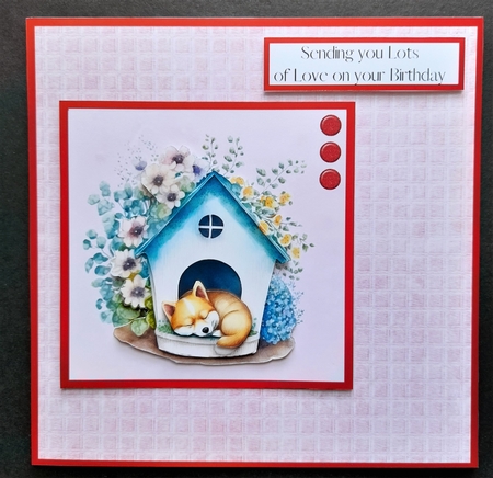 Let Sleeping Dogs Lie #1 (7x7 inch square card)  by Michelle Young