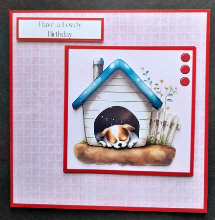 Let Sleeping Dogs Lie #2 (7x7 inch square card)  by Michelle Young