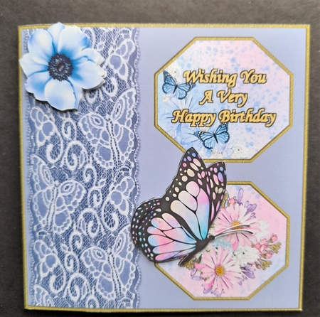Butterfly octagon S Border Frames-Dusty by Michelle Young