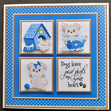 12 Adorable Puppies Toppers Bumper Kit 1 by Michelle Young