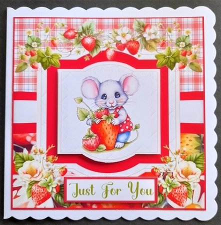 Strawberry mouse card front 1 by Michelle Young