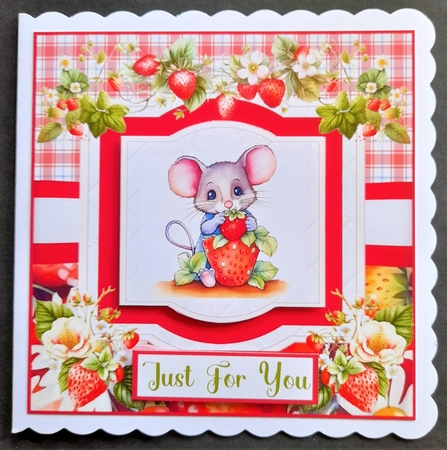 Strawberry mouse card front 4 by Michelle Young