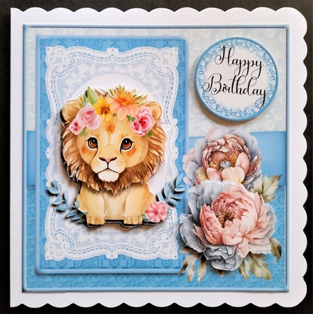 Cute Baby Lion 6x6 topper by Michelle Young