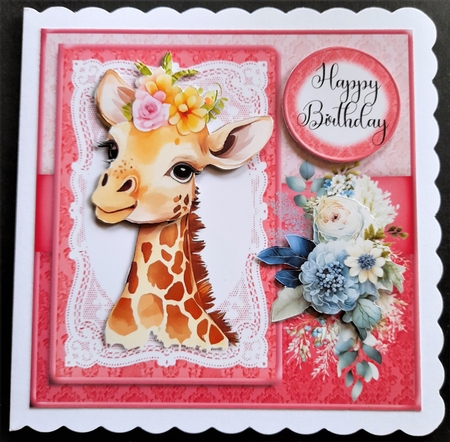 Cute Baby Giraffe 6x6 topper by Michelle Young