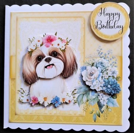 Cute Puppy 6x6 topper by Michelle Young
