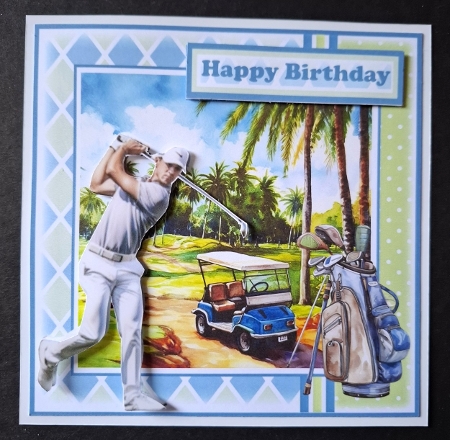 Watercolor Golf Course Scenery 8x8 Backgrounds - set 1 by Michelle Young