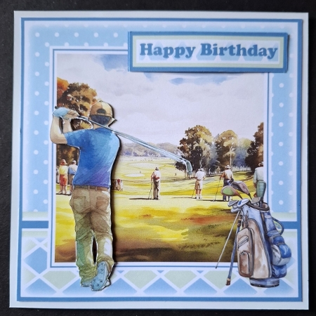Watercolor Golf Course Scenery 8x8 Backgrounds - set 2 by Michelle Young