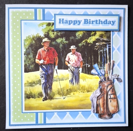 Watercolor Golfers 8x8 Backgrounds by Michelle Young