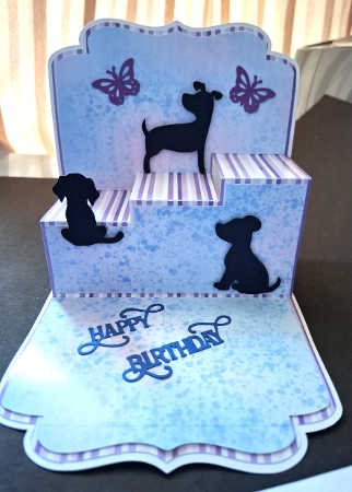 Puppies Pop Up Step Card by Michelle Young