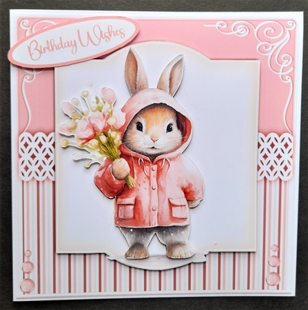 8x8 Mini Kit, Gorgeous Rabbit in Pink Coat by Michelle Young