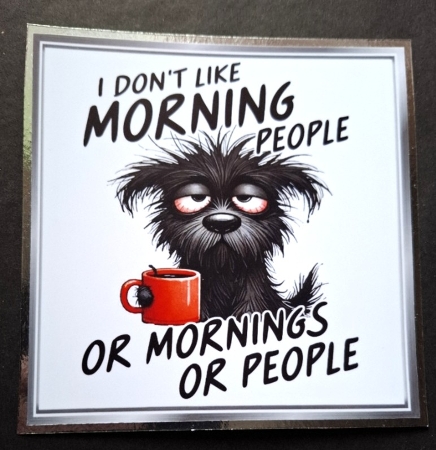 Dog With Humour  7X7 Topper/Card Front  by Michelle Young