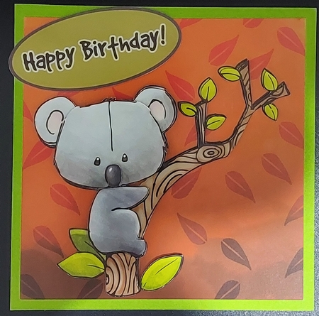 Cuddly Koala Decoupage with Topper by Michelle Young