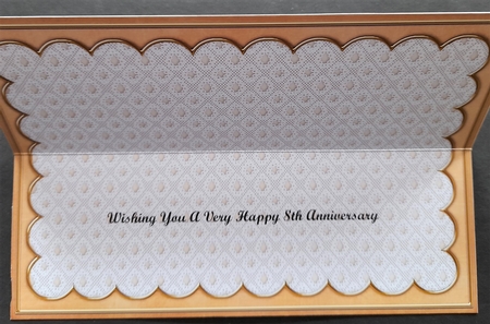 Peach Rose 8th Anniversary Large Dl Decoupage Card Kit by Michelle Young