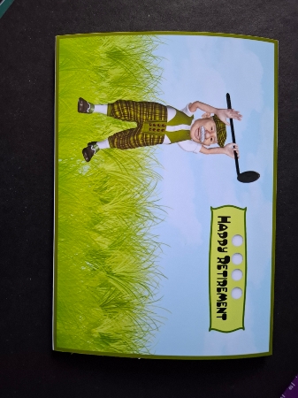 Background and Golfer for Golf Card by Michelle Young