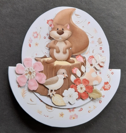 Woodland Squirrel with Little Bird Rocker Card by Michelle Young