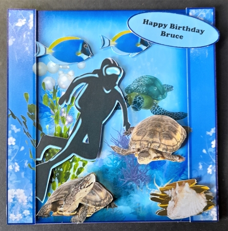 Seaworld with Side Panels and Decoupage by Michelle Young