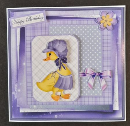 Thank You Ducky 7x7 Card with Decoupage by Michelle Young