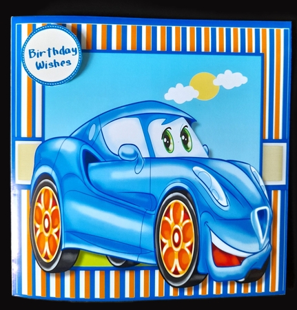 Lovely Blue Toon Car by Michelle Young