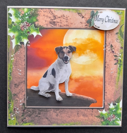 Christmas Jack Russell by Michelle Young