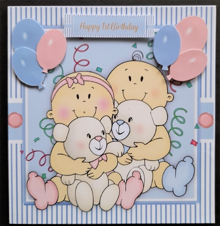 Boy and Girl Twins 1st Birthdfay by Michelle Young