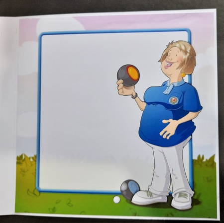 Lawn Bowls Lady 3 8x8 Insert by Michelle Young