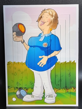 Lawn Bowls Lady 3 Pyramid by Michelle Young