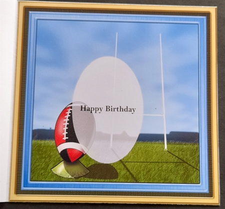 Rugby Quick Cut and Fold Corner Card  by Michelle Young