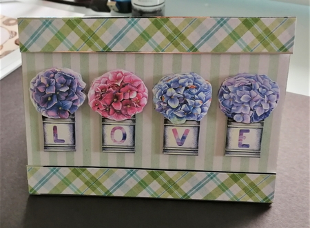 Love - Hydrangeas 5 x 7 Inch 3D Decoupage Card & Insert by Michelle Mann