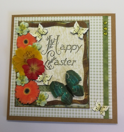 Flowers & Butterflies Easter Card by Michelle Mann