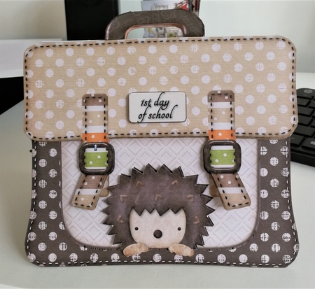 Schoolbag Card Hedgehog by Michelle Mann