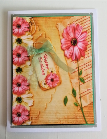 Floral elegance yellows and pinks mock envelope card by Michelle Mann