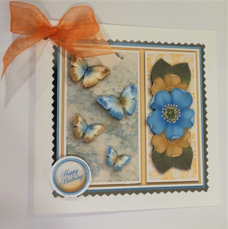 Vintage Wildrose Butterflies and Doilies 1127 by Michelle Mann