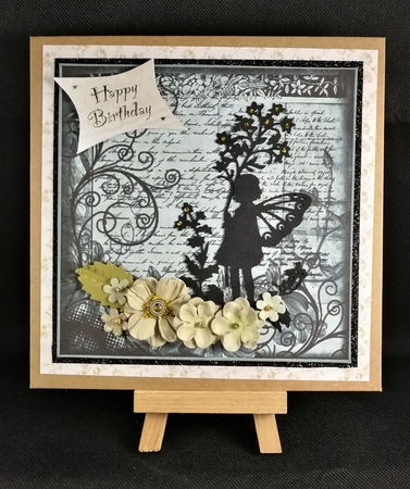 Vintage Card Topper Flowers & Swirls by Michelle Mann